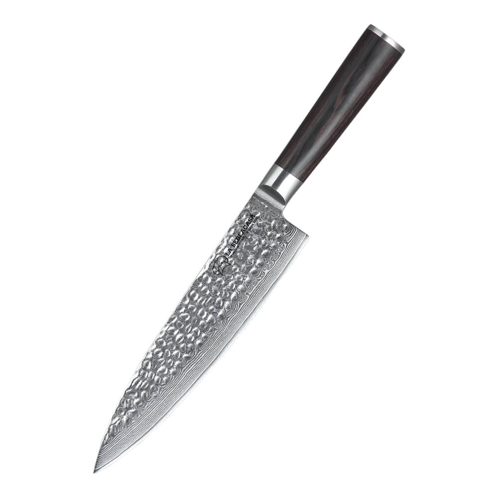 LSA-CB3 Cutitul bucatarului profesional La Sebi Acasa, otel de damasc VG10, 20 cm - imagine 1