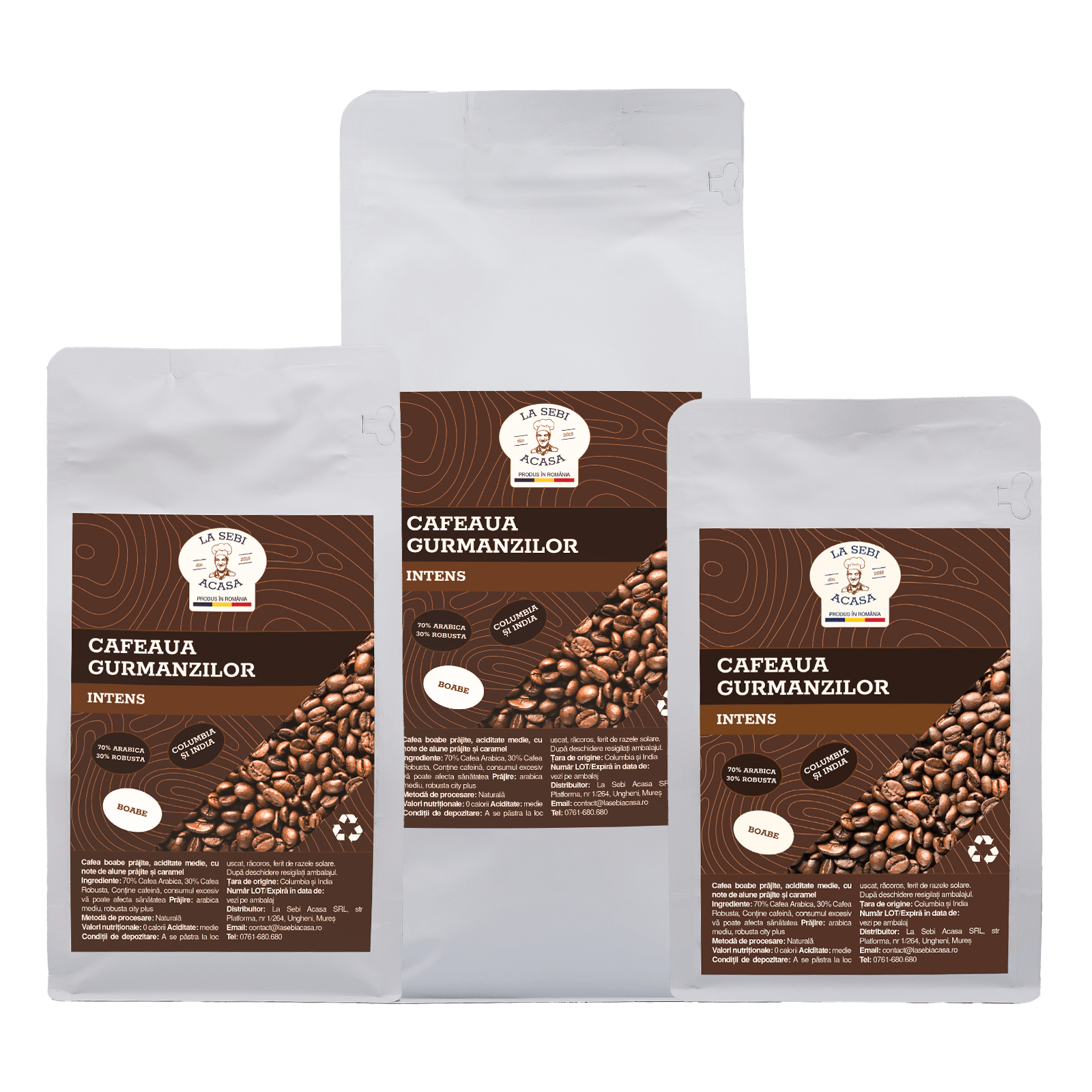 GG-Intens Cafeaua Gurmanzilor, Intens, 70% Arabica si 30% Robusta de specialitate, Boabe - imagine 1