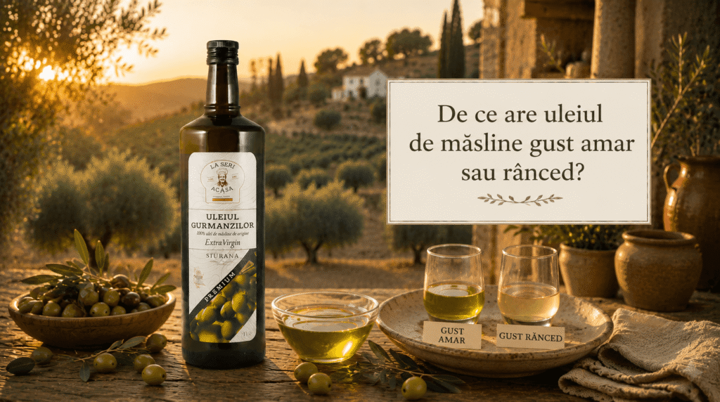 De ce are uleiul de masline gust amar sau ranced